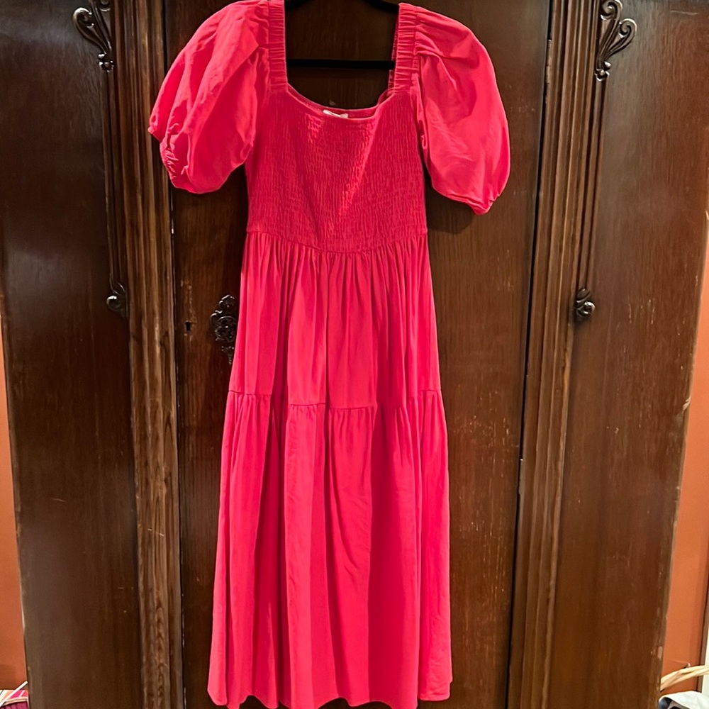 Oddy midi puff sleeve dress